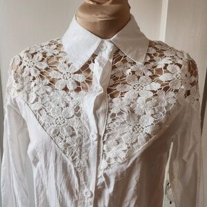 Floral Cotton Lace Blouse